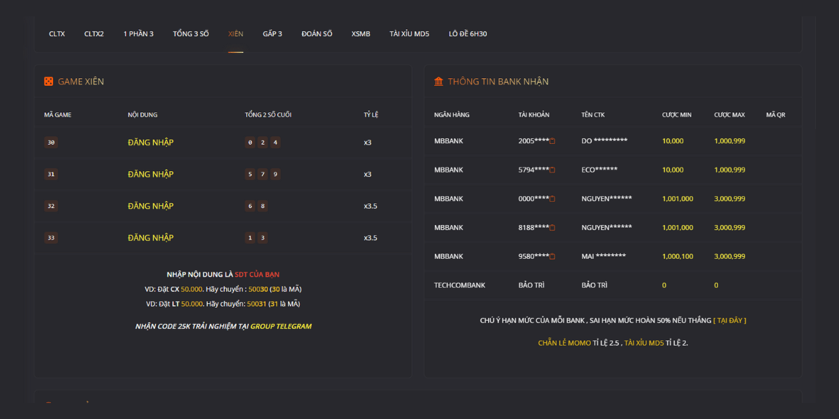 game giao dịch chẵn lẻ bank xiên
