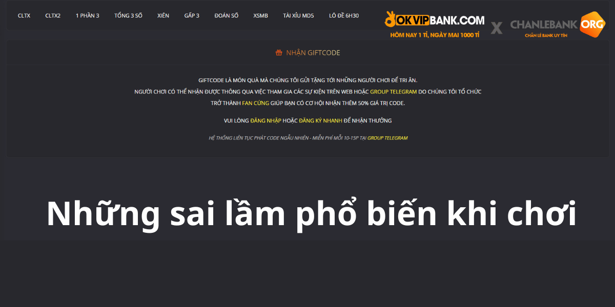 Những sai lầm phổ biến